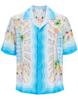 Casablanca short-sleeved silk shirt