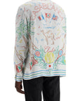 Casablanca silk crayon tennis club shirt