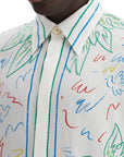 Casablanca silk crayon tennis club shirt