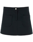 Courreges 2-pocket twill mini skirt