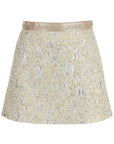 Ganni metallic cloquã© mini skirt