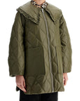 Ganni lightweight down jacket with oversized collar