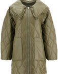 Ganni lightweight down jacket with oversized collar