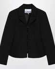 GANNI Black jacket in crêpe