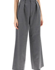 Wardrobe.Nyc wide leg flannel trousers for men or