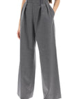 Wardrobe.Nyc wide leg flannel trousers for men or