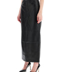 Wardrobe.Nyc leather column skirt for women