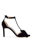 Tom Ford black medium heeled viscose sandals with golden buckle