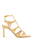 Tom Ford light bronze leather sandals with adjustable straps and medium heel