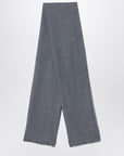 Destin White/black check wool scarf