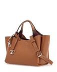 Tod'S light brown calfskin mini handbag with 2 handles and shoulder strap