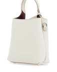 Tod'S white calf leather crossbody bag with burgundy details