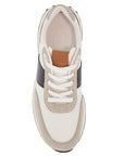 Tod'S elegant sporty sneakers in white leather and suede running mid volume 63k