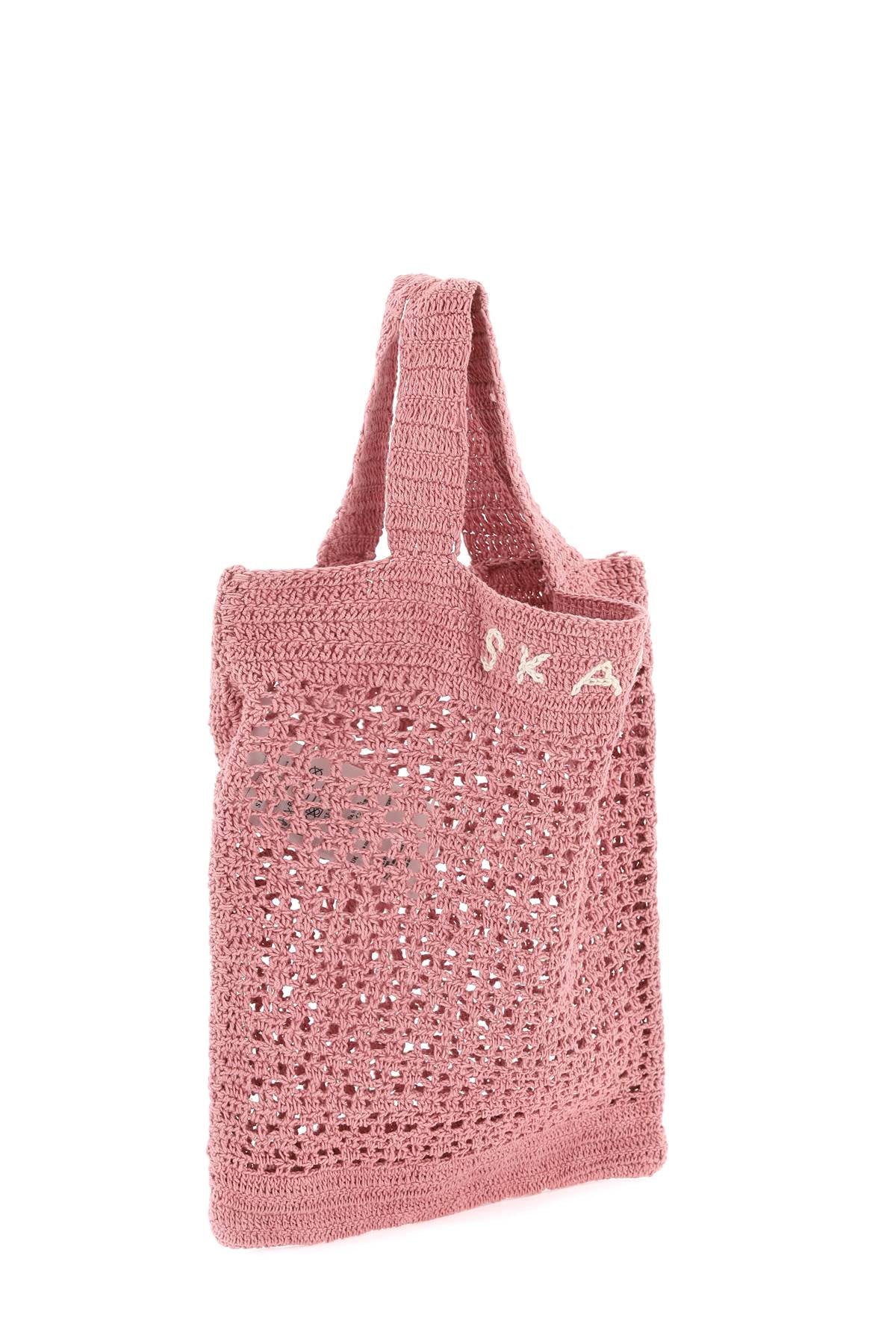 Skall Studio Evalu Crochet Handbag In 9   Pink