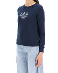 A.P.C. Tina Sweatshirt With Embroidered Logo   Blue