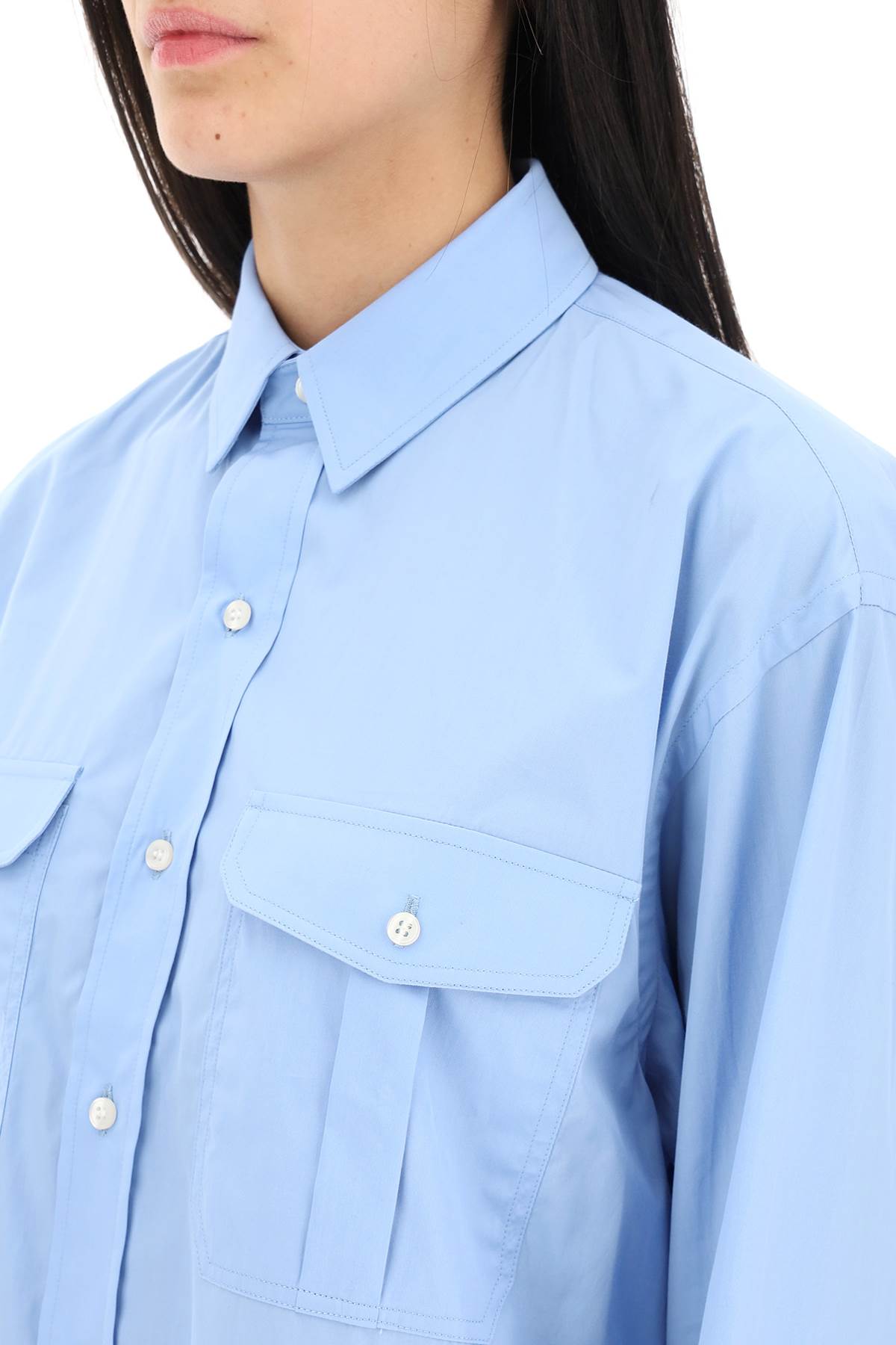 Wardrobe.Nyc Oversized Shirt   Blue