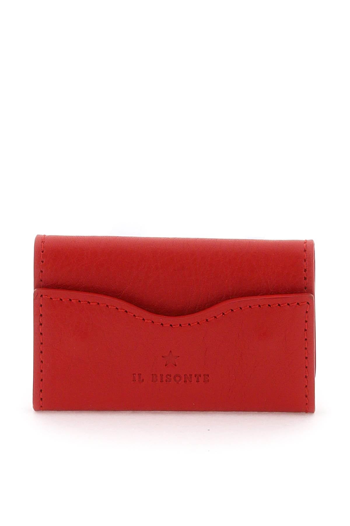 Il Bisonte Leather Key Holder   Red