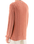 Agnona Cashmere*** Silk And Cotton Sweater   Pink