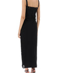 Dolce & Gabbana Jersey And Lace Maxi Dress   Black